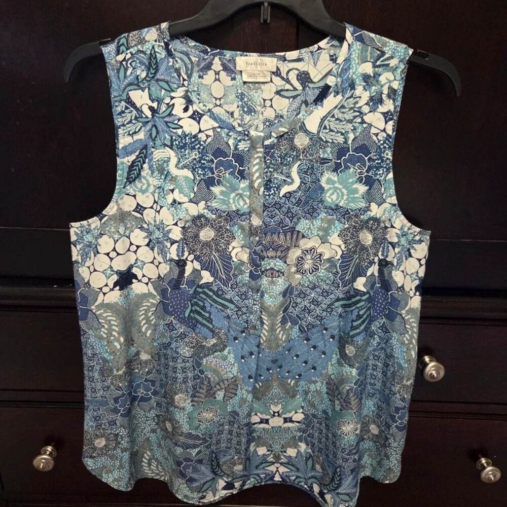 Van Heusen XL Sleeveless ice blue blouse